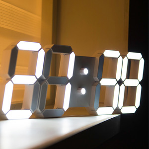 LED 3D 벽시계 화이트